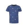 Blauwe t-shirt met game print - Gaming blue grey 